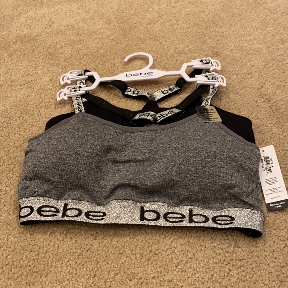 bebe Racer Back Sports Bra Set NWT - Picture 6 of 8